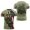 New summer men’s T-shirt, casual round-neck short-sleeve design in camouflage style, loose and comfortable.