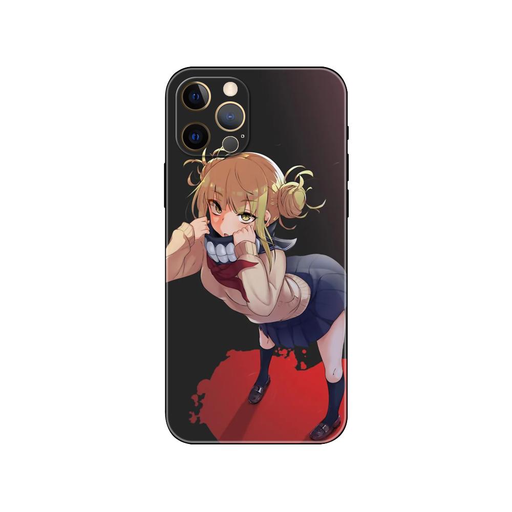 Süße Himiko Toga Anime Handyhülle für iPhone 5 5s 2020se 6 6s 7 8 plus x 10 XR XS 11 12 13 mini pro MAX schwarze TPU-Rückseite
