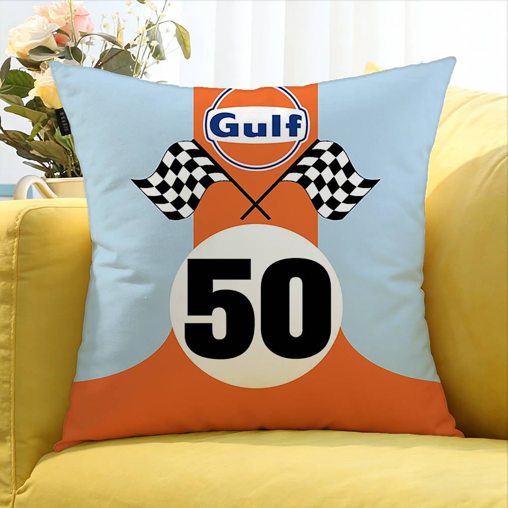 Gulf Car Logo Various Sizes Square Pillow Case For Car Home Bedchamber Decor