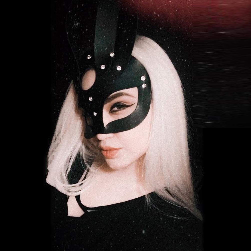 Frauen Sexy Hasenohren Maske Niedlicher Hase Lange Ohren Gesichtsmaske Halloween Maskerade Party Cosplay