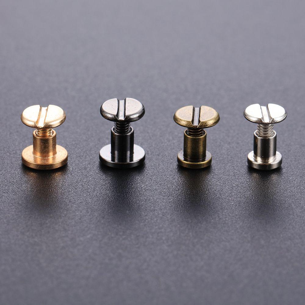 10Sets Nail Rivets Copper Leather Craft Belt Wallet Solid Brass Nail Rivets Screws Cloth DIY Shoes Hats Button Decoration Nail
