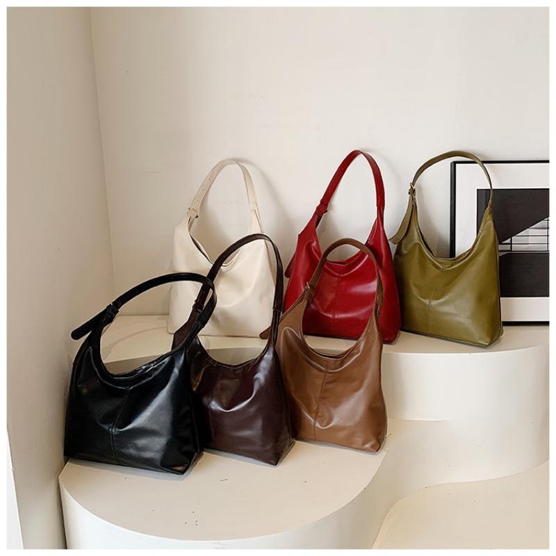 Women Large Capacity Premium Texture Commuter Single Shoulder Underarm Tote Bag
