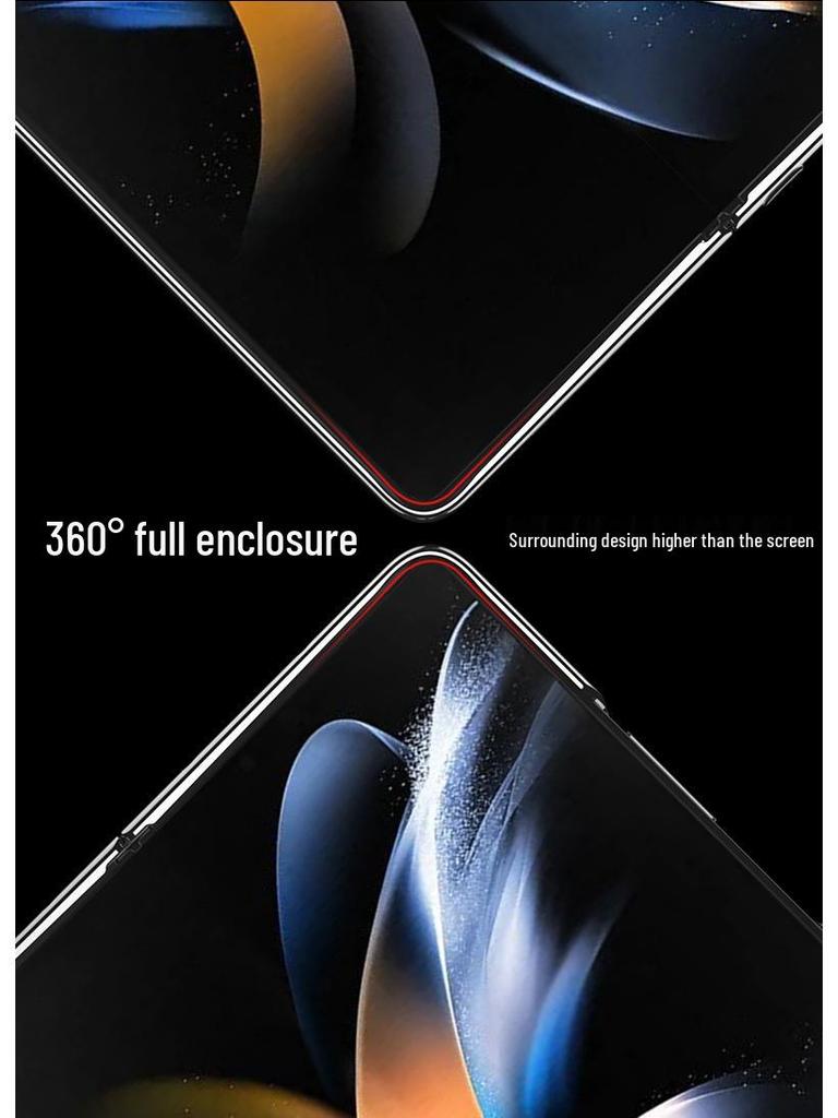 Samsung Fold4 Electroplated Phantom Transparent PC Hard Shell Case - Solid Color, Foldable Protection