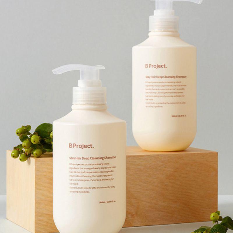 [Set of 2] Vegan Stay Hair Deep Cleansing Shampoo 500ml (Scalp Care)