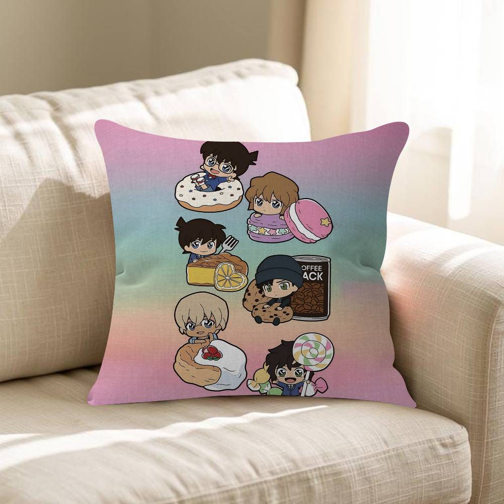 DDetective CConan Personalized Pillow Cover Kids Bedroom Wild Party Decor Pillowcase Kid Birthday Shower Gift