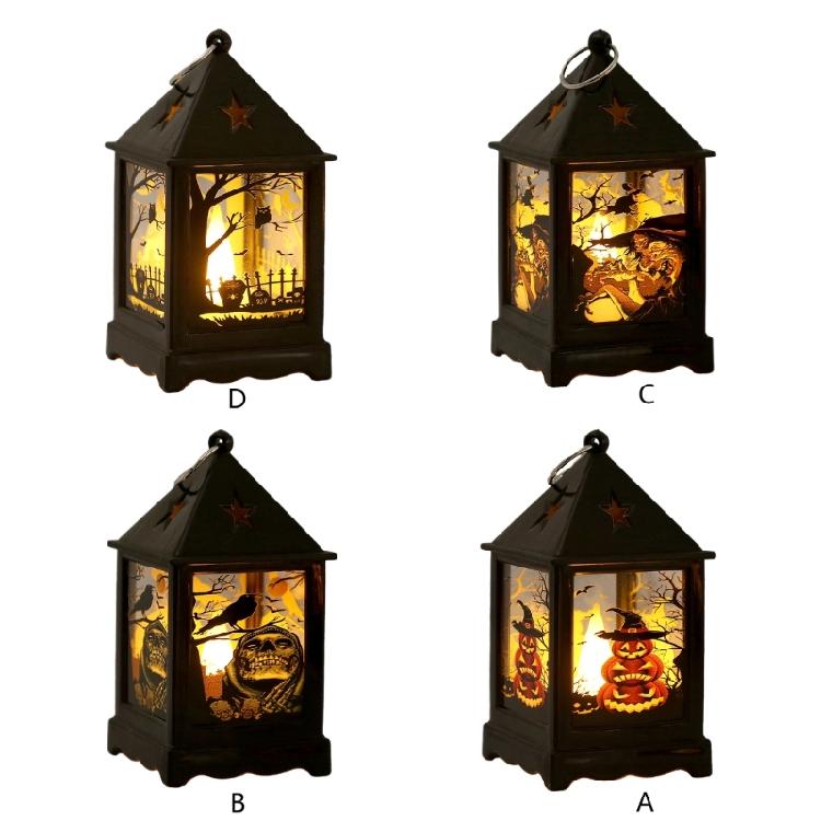 Home Horror Props Kids Toy Halloween Pumpkin LanternsLED GhostLantern LampsLight
