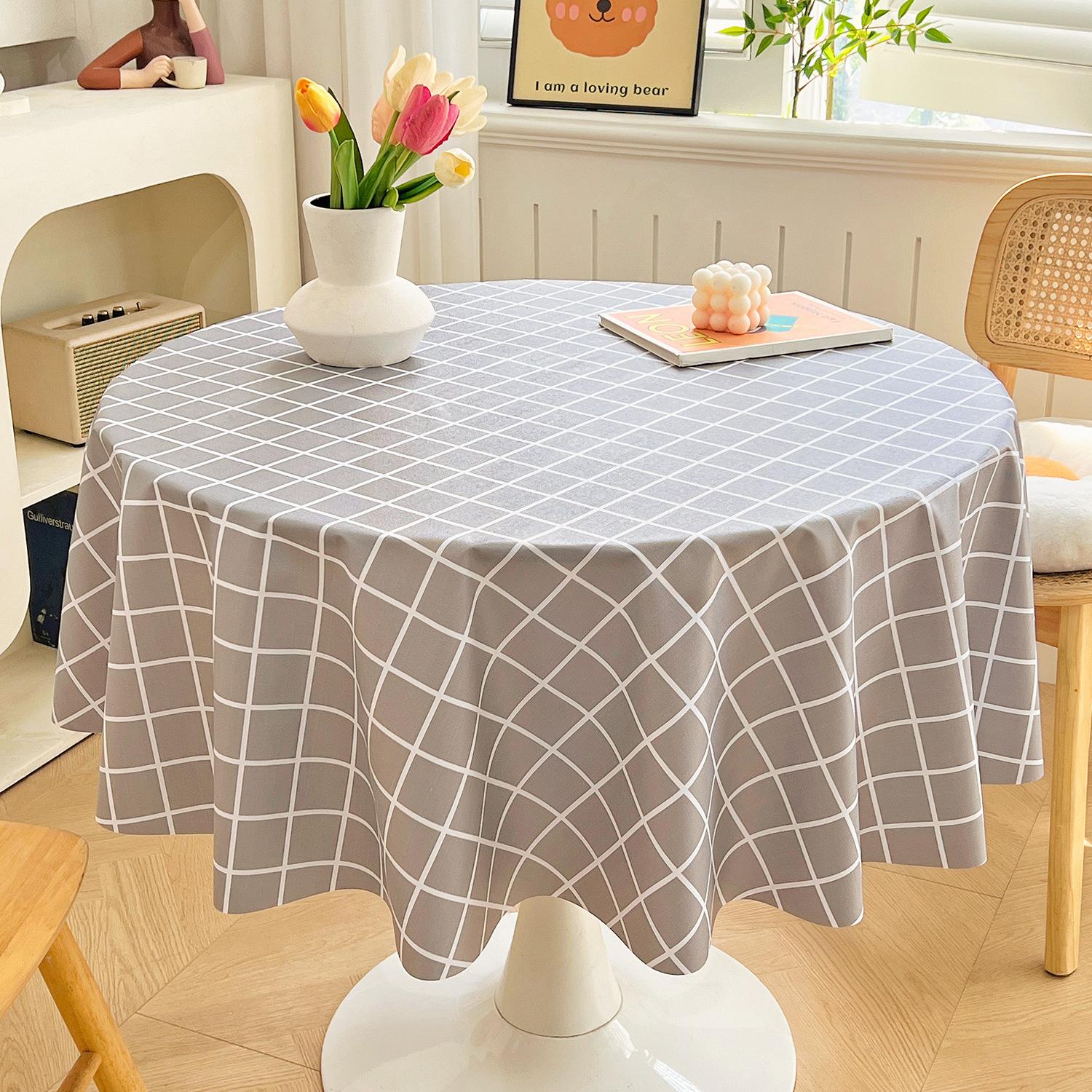 

Круглая скатерть Высококачественная Не требующая стирки Маслостойкая Водонепроницаемая Защищающая от ожогов Скатерть Скатерть Круглая скатерть Круглая подкладка для стола 90*90cm