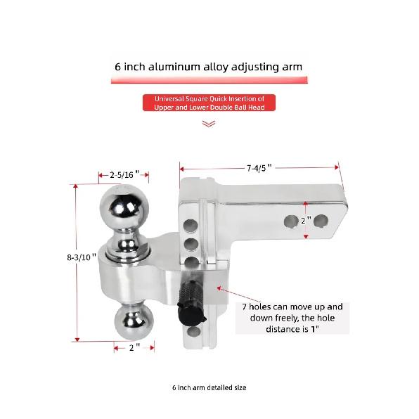 6-8 inch car rescue trailer hook, RV mounting hook, off-road vehicle towing hook, modified metal trailer hook 6 inches