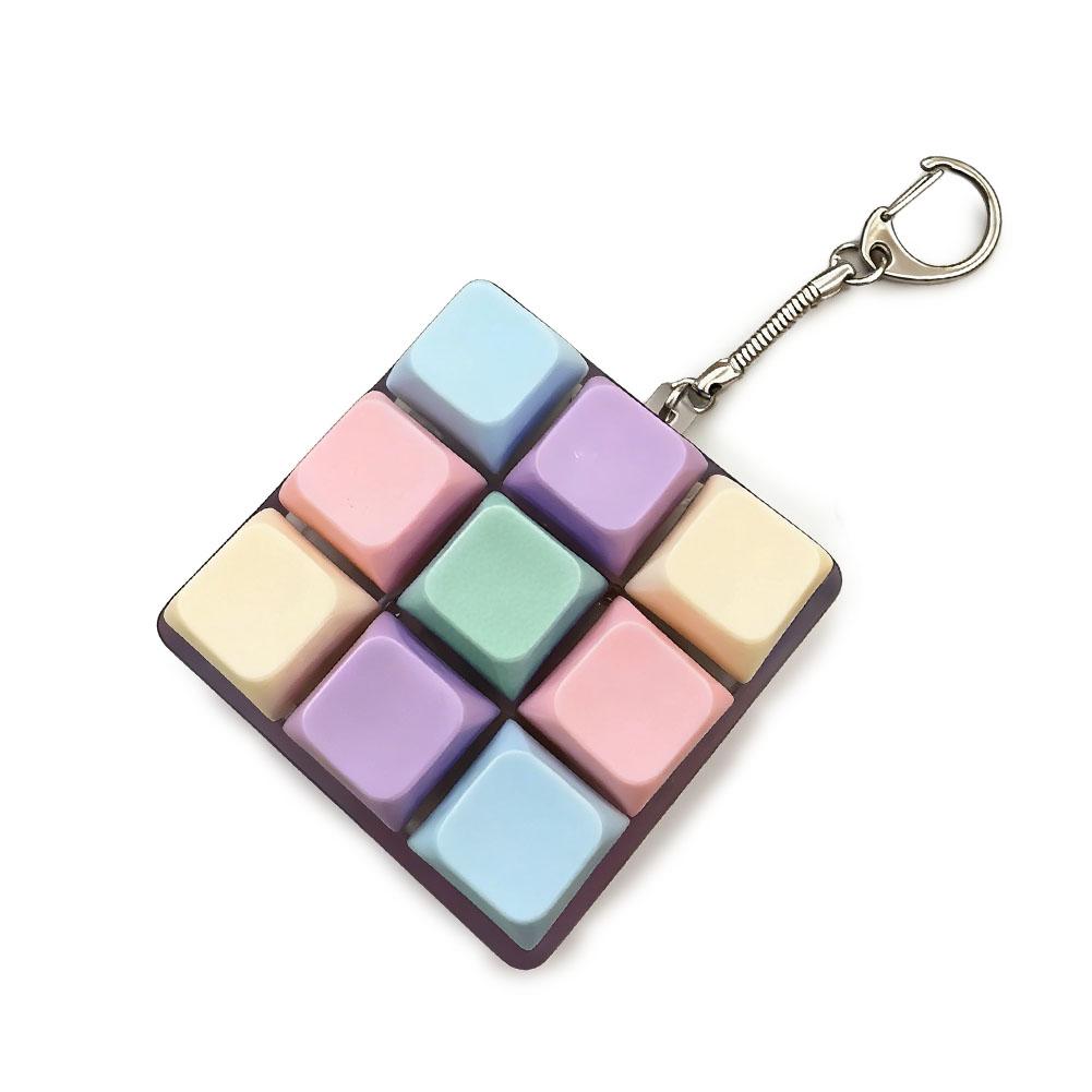 Fidget Decompression 1/4/5/9 Keyboard Key Toy Anti Stress Finger Keyboard Games For Adults Antistress Toys Boys Girls Keychain