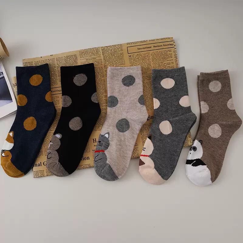 Spring & Autumn Cute 3D Cat Ear Mid-Calf Socks for Women