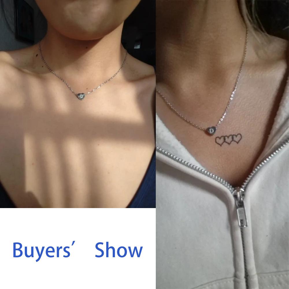 Cazador Stainless Steel Initial Letter Heart Pendant Necklaces for Women Choker Chain Jewelry Birthday Gifts Kpop Trend 2025