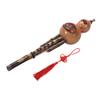 Chinese Handmade Black Bamboo Hulusi Gourd Cucurbit Flute Ethnic Musical Instrument Key of C with