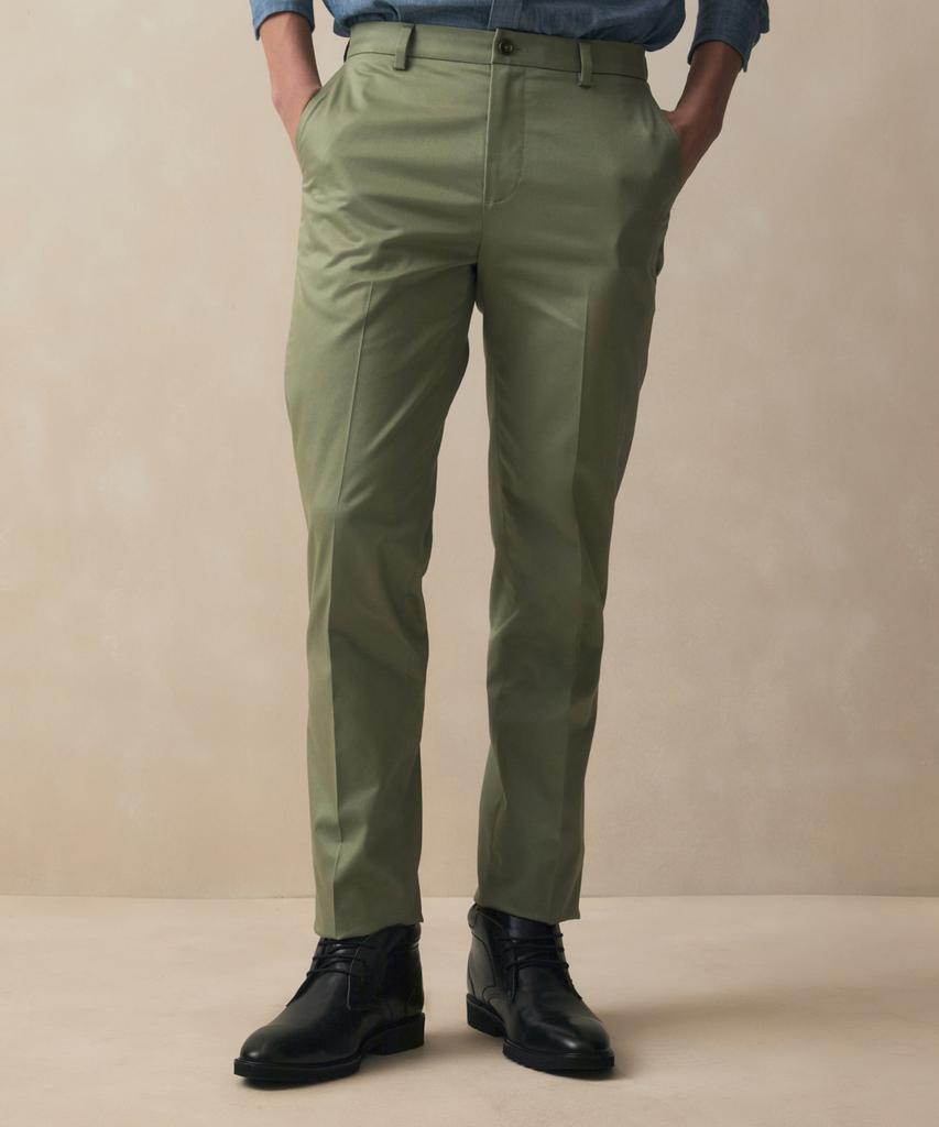 BROOKS BROTHERS Slim Fit Lightweight Advantage Stretch Chino (Green) (Bbpcmm7497Ifs)