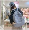 Minimalist Corduroy Backpack - Cute Japanese & Korean Style for Girls