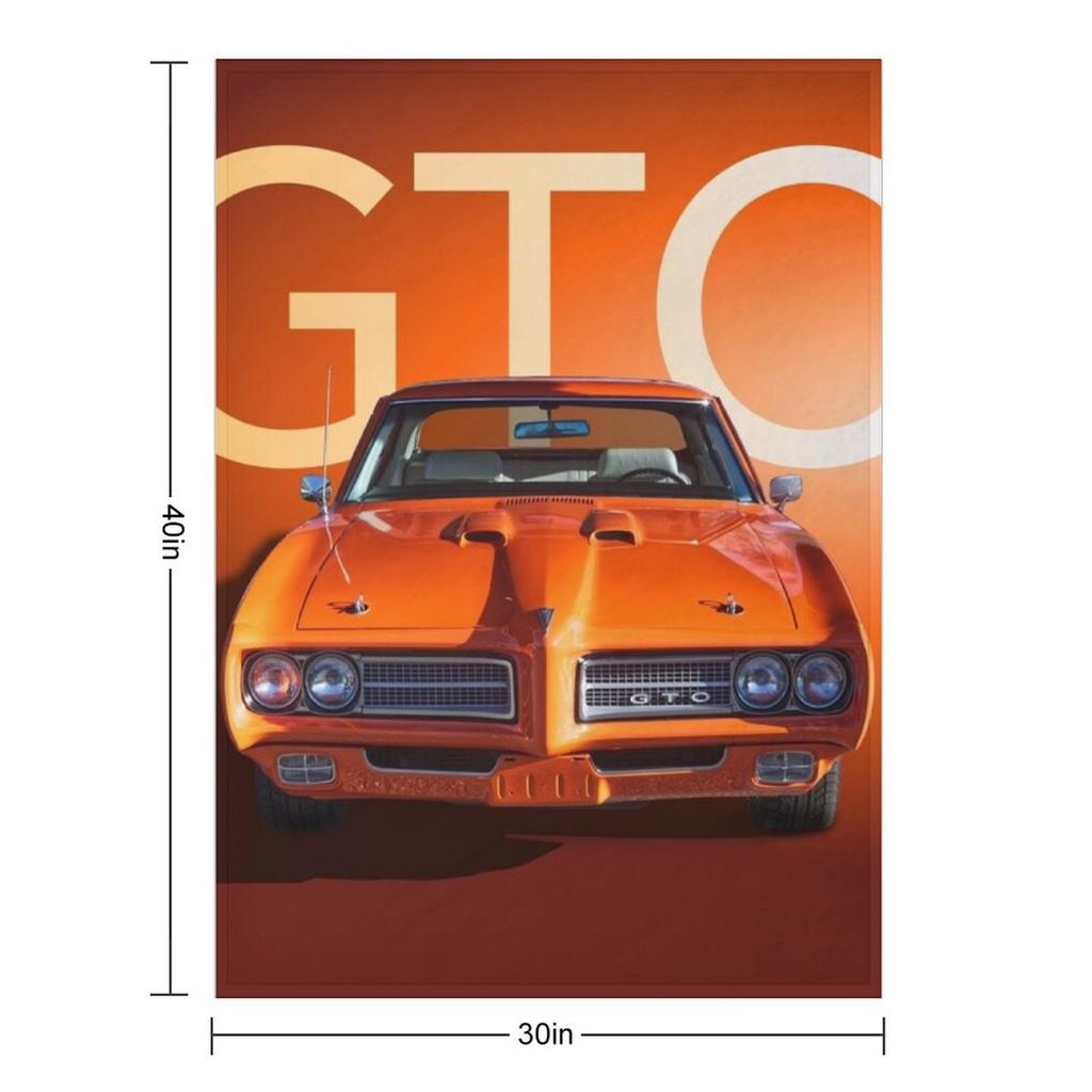 1969 Orange GTO Throw Blanket Bed covers Soft Beds Nap Polar Blankets