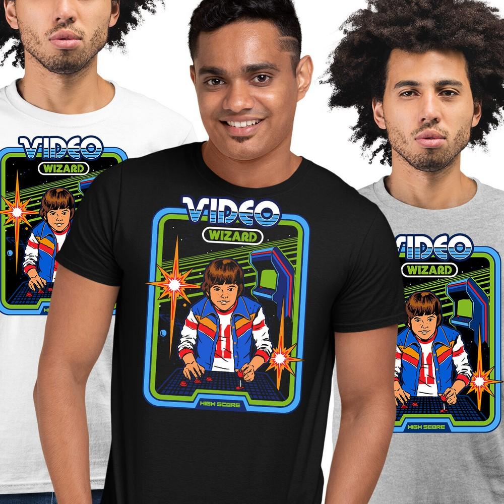 Video Wizard Tshirt Twisted Nostalgia Retro Arcade Game Steven Rhodes L