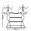 Vintage Iron Rotating Jewelry Rack: Necklace Bracelet Earring Hanging Organizer 360° Swivel Display Stand for Jewelry & Accessories