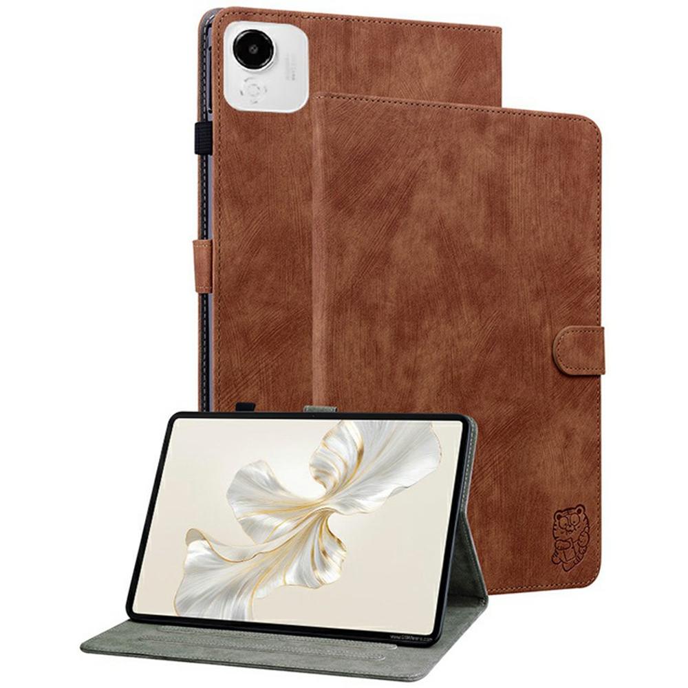 Pro Honor Pad X9a Pouzdro Tygr Potisk Odolné proti poškrábání PU Kůže Tablet Kryt