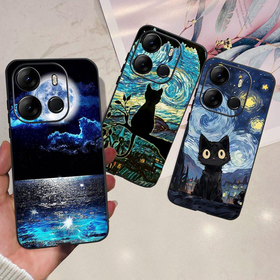 For Tecno Pop 7 BF6 Pop 7 Pro 7PRO BF7 BF7h Case Soft TPU Matte Silicone Bumper Coque Fundas Marble Space Man Dragon Etui Pop7