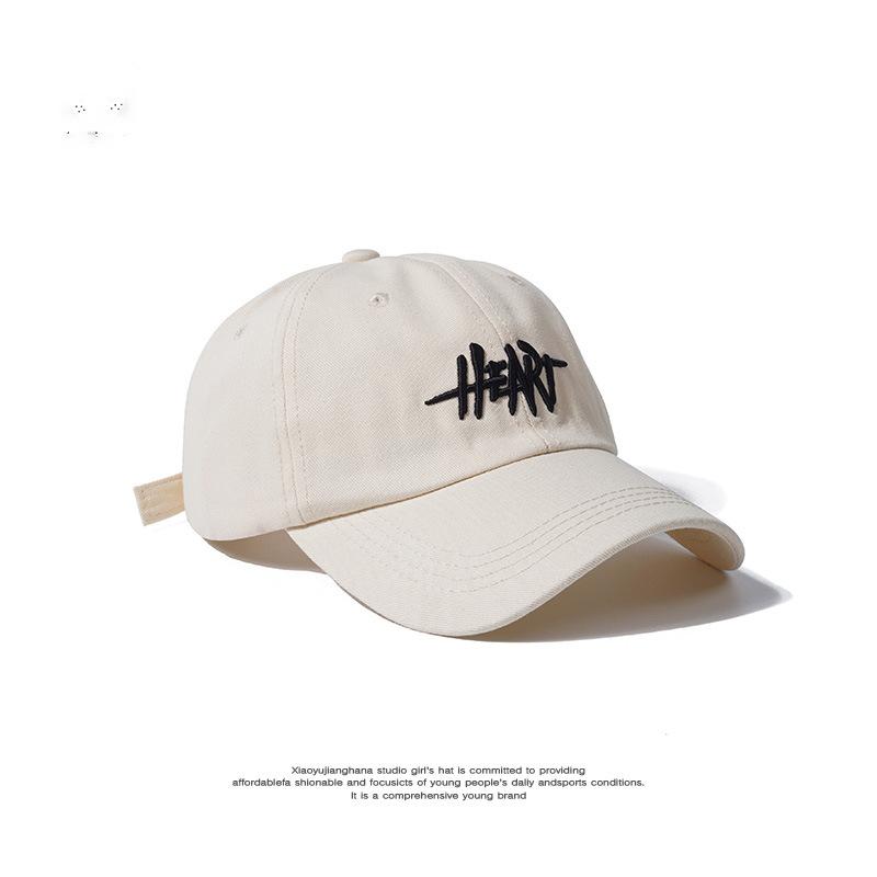 New Retro Three-dimensional Letter Embroidered Cap Women's Casual Soft Top Trendy Baseball Cap Men