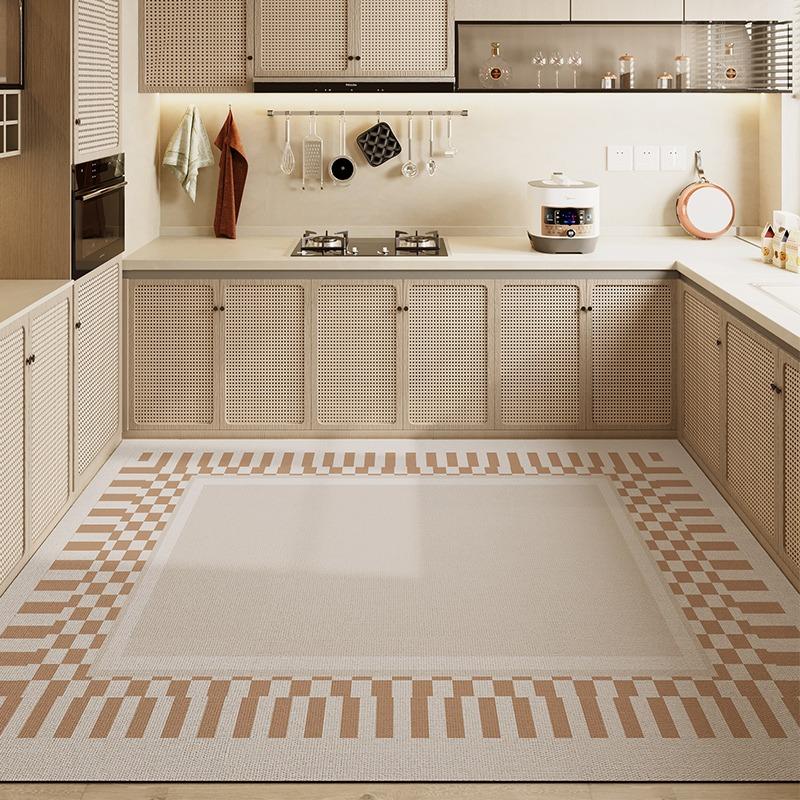 Kitchen Carpet Water-absorbing Quick-drying Non-slip Floor Mat American Retro Style Rug Large Area Home Decoration Foot Mats