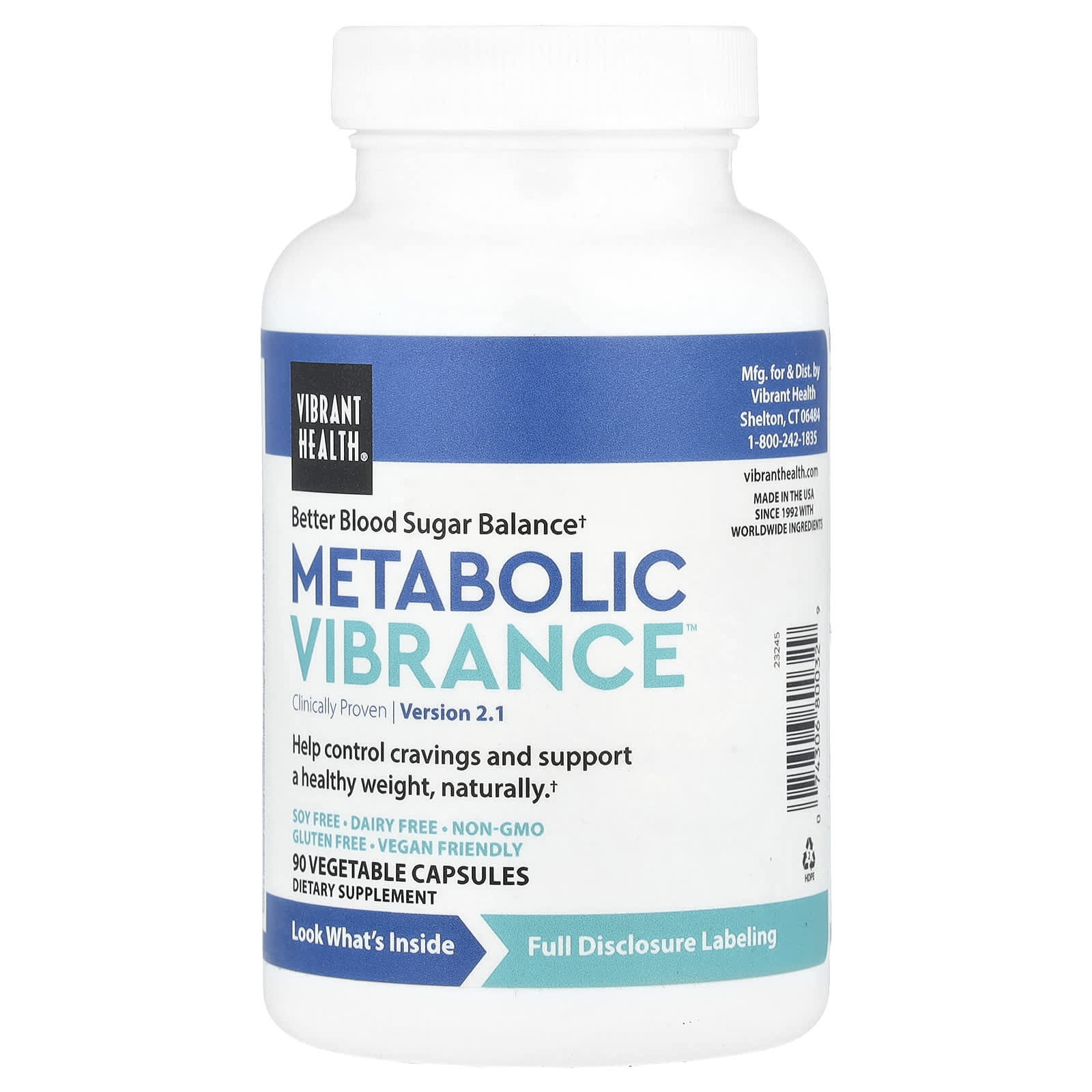 

Metabolic Vibrance™, Version 2.1, 90 Veggie Capsules