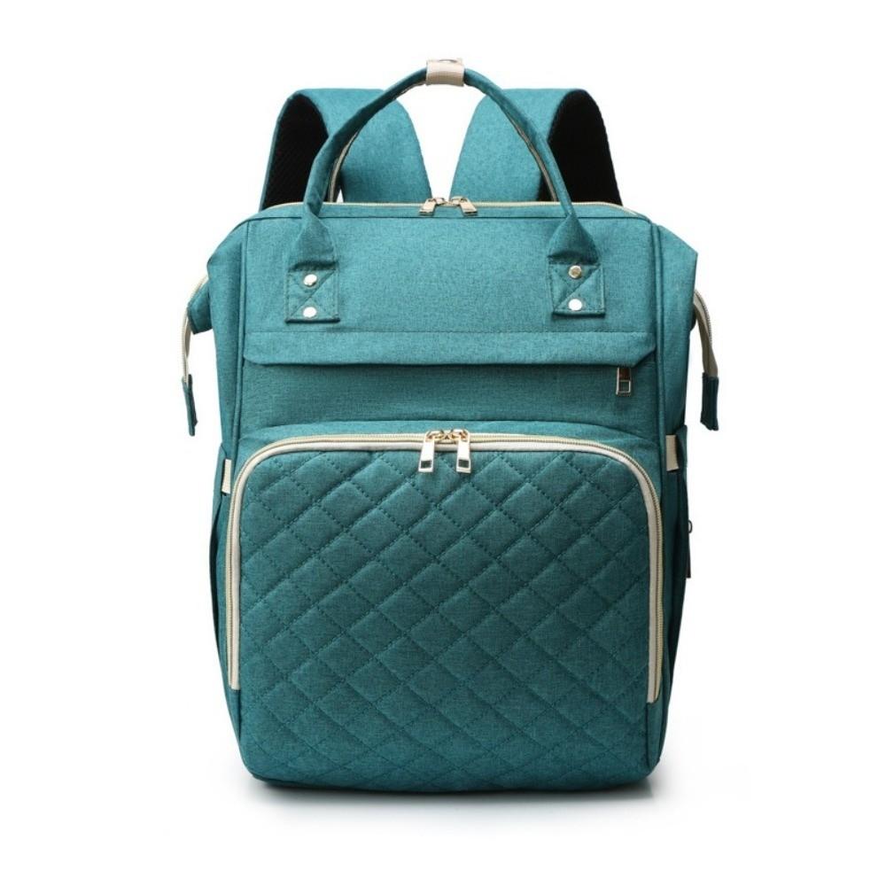 Solid Color Diaper Backpack Nylon Nappy Bagpack Multi-functional Mommy Bag  Maternity