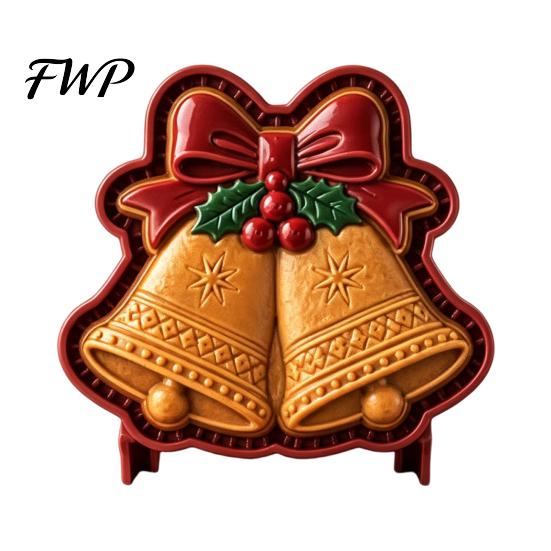 Strumenti per Dolci Pan di Zenzero Festivo Stampo Mini Torta di Natale, Stampi a Pressione per Impasto Pressato a Mano Fatto in Casa 3D in Rilievo, Riutilizzabili per DIY per