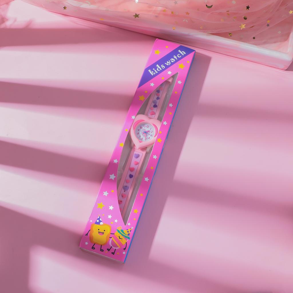 Cute Candy Color Love Arabic dial Love printed silicone quartz watch