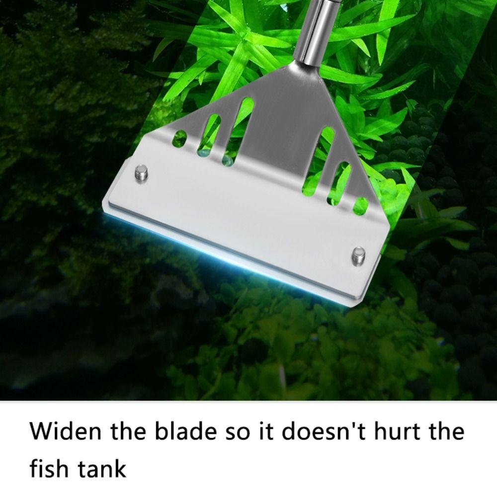 Stainless Steel Fish Tank Cleaner Set Dual-use Aquatic Plants Cleaning Tool Fish Tank Accessories