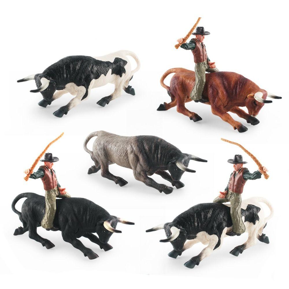 Farm Animals Poultry Cattle Model Simulation Calf Bull OX Figures  For Children