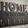 6 Hooks Wall Mount Key Rack Wooden Wall Decorative Hook Key Storage Holder  Housewarming Gift