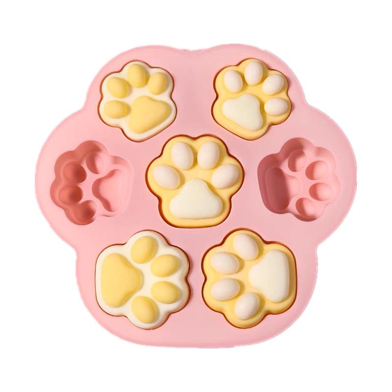 Cartoon Cat Paw Silicone Cake Mold - Food Grade, Creative Mooncake & Jelly Tray