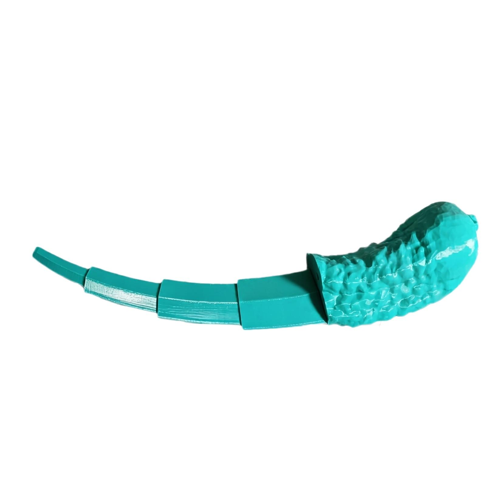 

Fun Cucumber Sword Toy Desktop Ornament One Size синий