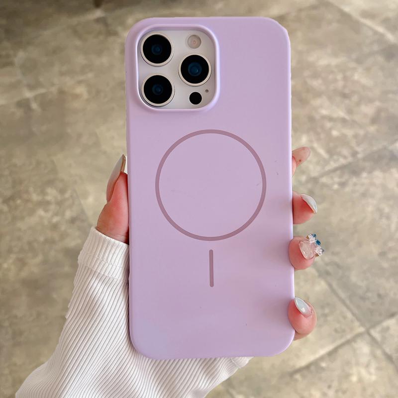 Silicone Matte Magnetic Case For iPhone 16 15 Plus 14 13 12 11 Pro Max For Magsafe Wireless Charging Soft Armor Cover