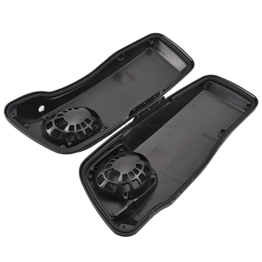 5" X 7" Motorcycle Saddlebag Lids & Speakers For Harley Touring Road King Electra Street Glide 2014-2020 ABS Plastic Accessories