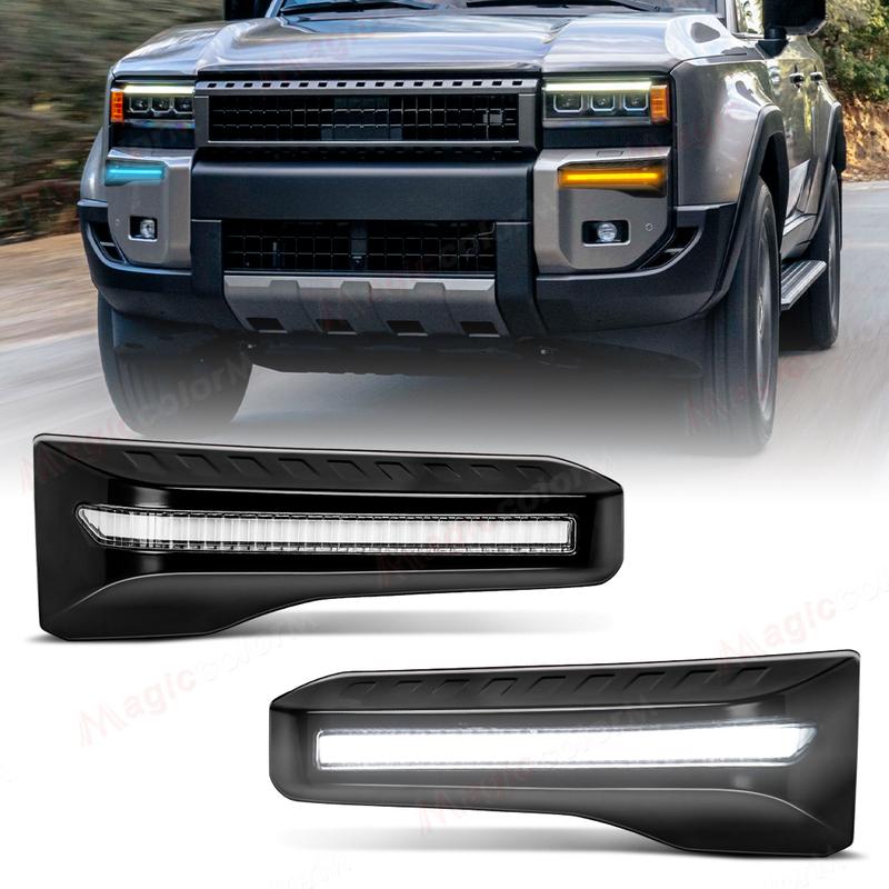 3-colors DRL For Toyota Land Cruiser 250 Prado LC250 2024 2025 Daytime Running Light Turn Signal Lamp Driving Light