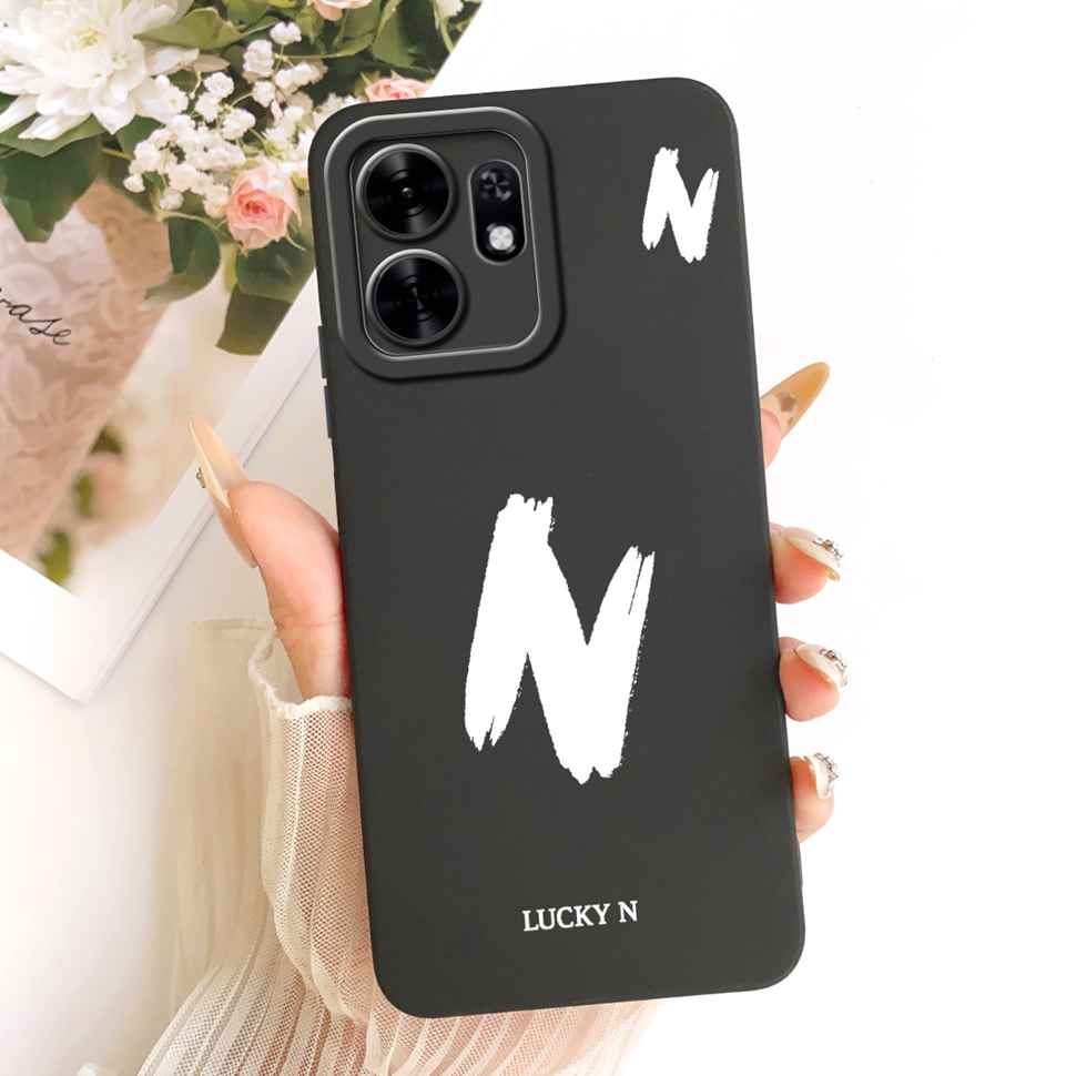 For Honor X6d X6D 5G Case LNA-NX1 Simple Lucky Letters A-Z Silicone Back Cover For Honor Play 60A 60a 5G NLA-AN00 Bumper Shell