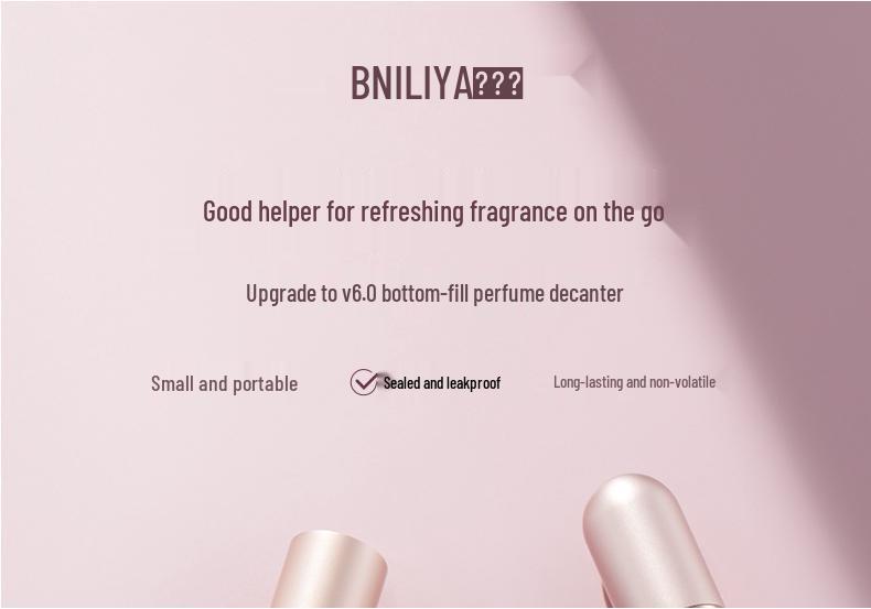 High-End 5ml Travel Perfume Decanter Bottle - Press-Type, Easy Fill, Mini, Convenient