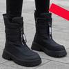 Fashion Snow Boots Women Shoes Plush Keep Warm Winter Boots Waterproof Outdoor Hiking Shoes Couple Ankle Boots