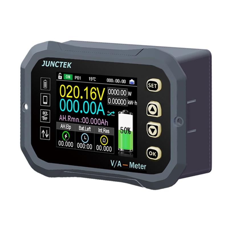 Multipurpose Battery Coulometer Voltage Current Tester Temperature Meter KW Display App Control Real-time Monitor