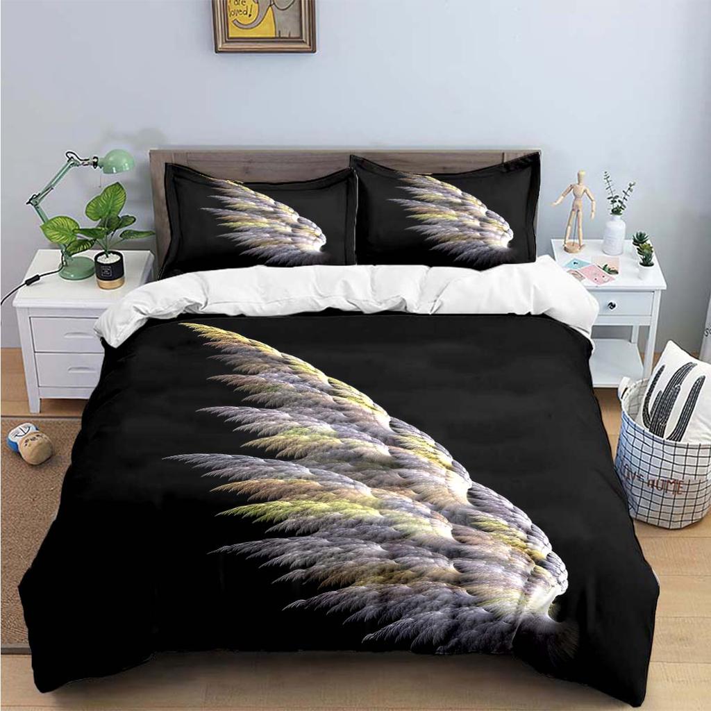 Comforter Exquisite Angel Wings Printed Bedding Sets Exquisite Set Bed Comforter Set Bedding Set Luxury Birthday Gift