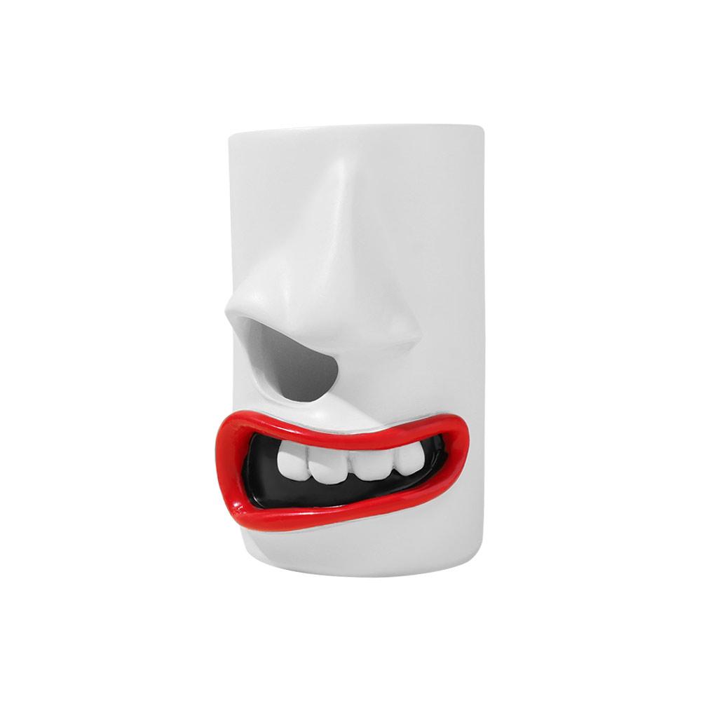 

Handmade Funny Face Tissue Holder Large Entrance Desktop Ornament Facial Tissue Case Humorous Atmosphere Durable светло-серый