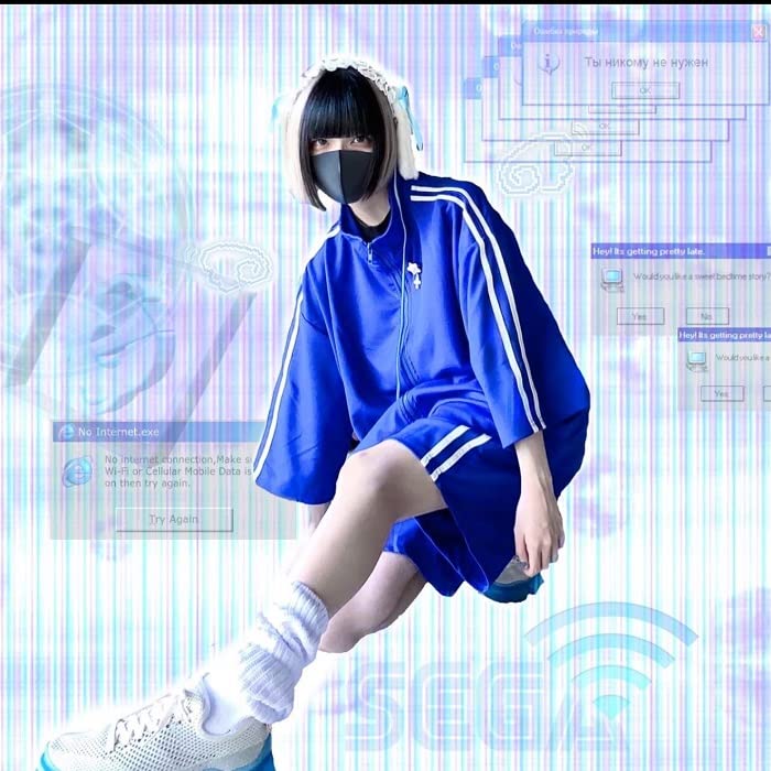 RomelCheo Oversized Tracksuit Short Sleeves and for and Club and and Street Black Set, Shorts, Sports, Exercise, Activities, Men's Women's, Summer,