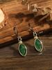 Exquisite ladies' Gun Black Green Pendant Earrings Suitable For Princess Parties Weddings Engagements Christmas Jewelry