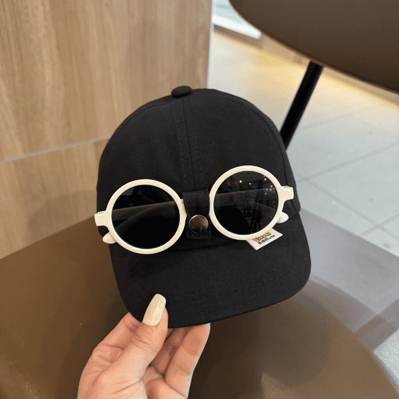 Detachable Glasses Baby Baseball Cap. Korean-style Trendy Design for Boys&Girls,Spring Must-have.Sun-shading Brim,Cute&Versatile