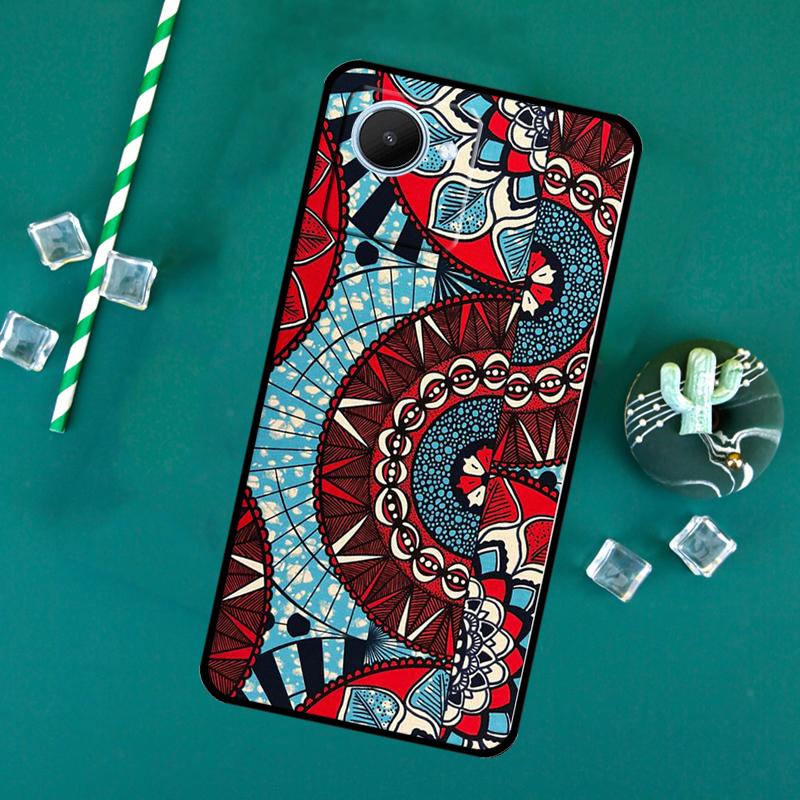 African Wax Print Design For Realme C71 C75 C55 C53 C67 C61 C33 C63 C51 10 11 12 13 14 Pro Plus C65 GT7 15 Pro Case