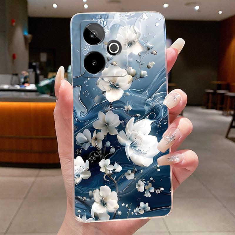 For Realme GT 7 Case For Realme GT 7 T GT7 Pro 7T Transparent Phone Cover Soft Bumper Shell Cases Luxury Butterfly Flower Casing