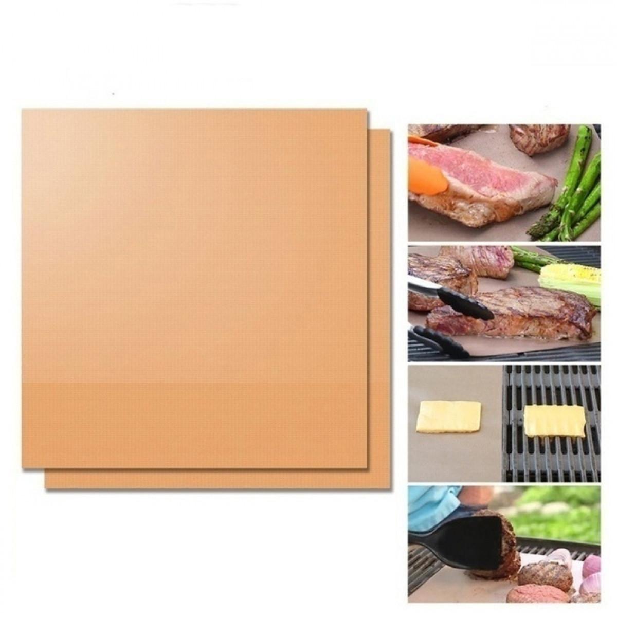 

1/5 шт. антипригарные коврики для гриля для барбекю, коврик для выпечки для гриля для барбекю, лист для приготовления пищи, аксессуары для барбекю на открытом воздухе, 40*33 см, черный/медь