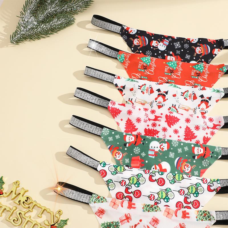 FINETOO 4Pcs Snowflake Santa Claus G-String Sexy Breathable Women's Underwear Low Waist Thong Merry Christmas Panties Diamonds